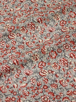 Импорт. хлопок Диантус цв.кофейно-серый, ш.1.5м, хлопок-100%, 100гр/м.кв