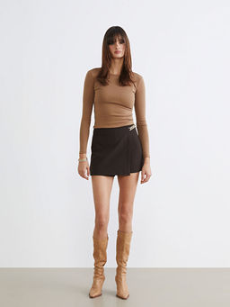 Beli Fermuarl? Zincir Detayl? ?ort Etek