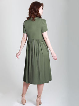 Платье летнее темно-зеленое - Almond фото 3