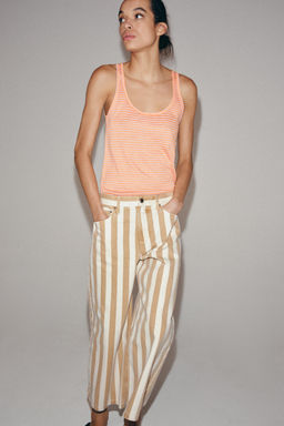 CAMISETA R?STICA RAYAS / Naranjas - Zara фото 5