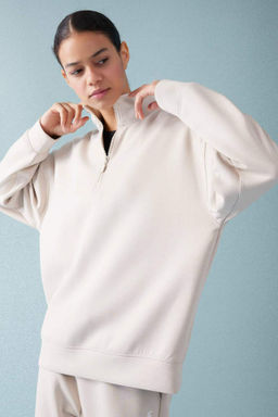 DeFactoFit Oversize Fermuarl? Dik Yaka Spor Sweatshirt  фото 2