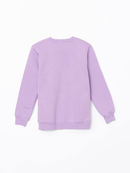 Bisiklet Yaka Bask?l? K?z ?ocuk Sweatshirt - Waikiki фото 3