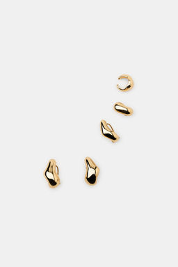 PACK 5 PENDIENTES MET?LICOS EARCUFF / Dorado - Zara фото 3