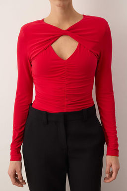 TRENDYOLMILLA Siyah Cut Out/Pencere Detayl? Orme Body TPRAW24BD00000  фото 21