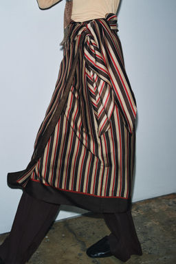 STRIPED WRAP SKIRT ZW COLLECTION - Zara фото 3