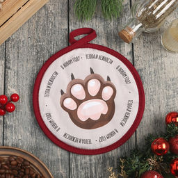 Прихватка Этель Тепла и нежности 17*17 см, 100% хлопок, саржа