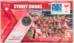 1 доллар 2012 года Австралия Австралийская футбольная лига 2012 (в блистере с маркой)