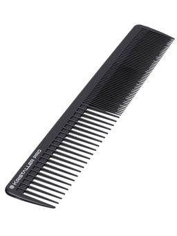 Kristaller Профессиональный гребень для волос комбинированный 06417, карбон, черный, 19 см