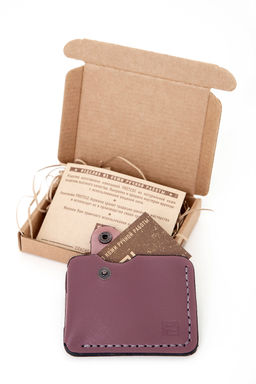 Портмоне-кардхолдер MK-7.21 светло-бордовый - Protege фото 4