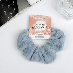 Цена за 5 шт. Резинка для волос «Орбита», нежность, 9 см, голубой