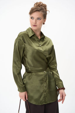 Рубашка Ямина (оливковый/уценка)