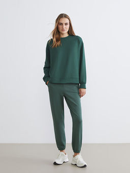 Bisiklet Yaka Oversize Kad?n Sweatshirt