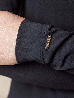 Джемпер с цельнокроеным воротом из премиального хлопка