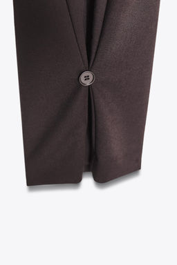 PLEATED TROUSERS WITH BUTTON HEM - Zara фото 11