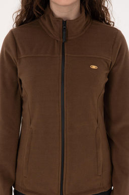 Kad_n Kahverengi Fermuarl_ Dik Yaka Polar Sweatshirt - U.s. polo assn фото 6