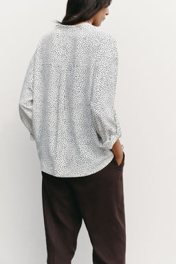 POLKA DOT ROLL-UP SLEEVE SHIRT - Zara фото 5