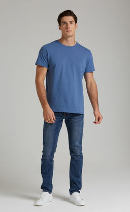 Футболка F911-6000b jeans blue - Fine joyce фото 3