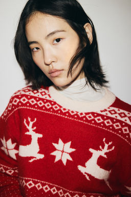 Jersey oversize en punto jacquard - H&m фото 4