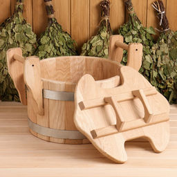 Запарник - ведро для бани и сауны «Премиум», 23 л, дуб, нержавеющий обруч, с крышкой, «Добропаровъ»