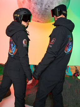 Женский сноубордический горнолыжный комбинезон Alpha Endless Aeternitas 223/2305 BLK - Черный  фото 11