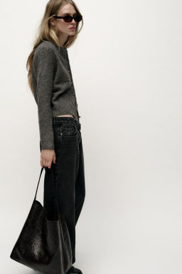 KNIT CARDIGAN WITH METAL BALL BUTTONS - Zara фото 3
