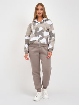 Костюм женский Дюна набивка начёс олива