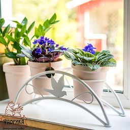 Подставка для цветов на подоконник 41-981W на 2 цветка