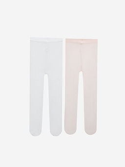 Kendinden Desenli K?z Bebek K?lotlu ?orap 2li