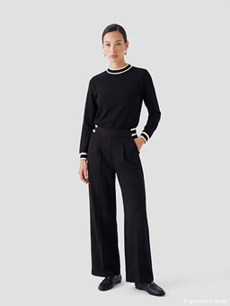 Beli Lastikli Geni? Pa?a Kad?n Pileli Pantolon