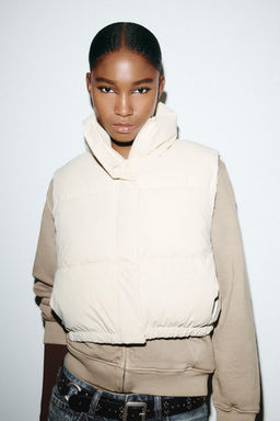 RUBBERISED QUILTED GILET - Zara фото 5