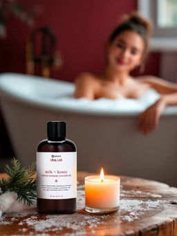 Гель для душа, аромат молоко и мёд, 300 мл, URAL LAB  фото 2