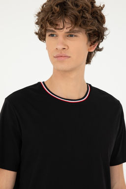 Футболка мужская U.S. Polo Assn из хлопка черная  фото 2