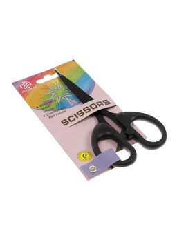 Цена за 2 шт. Ножницы канцелярские 14 см, черные, длина лезвия 8.7 см