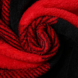 Плед «Этель. Клетка чёрно-красный», 200×220 см, корал-флис 220 г/м²