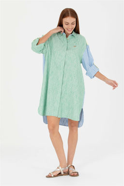 Женское зеленое тканое платье - U.s. polo assn фото 3