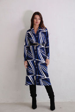 Martichelli Платье-рубашка с английским воротником с принтом  фото 3