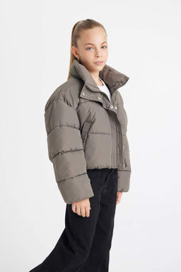 Водоотталкивающее пальто для девочек - Defacto фото 3