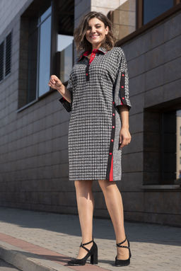 Платье Avanti 1618 серый/черный - Mira fashion фото 344