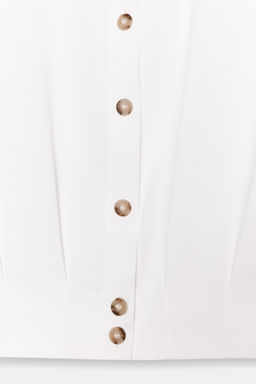 SHORT SHIRT WITH SHOULDER TABS - Zara фото 16