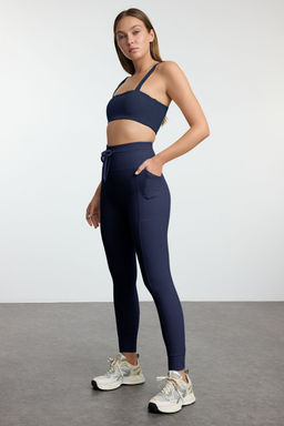 TRENDYOLMILLA Kahverengi F?rcal? Soft Kumas Cep ve Baglama Detayl? Tam Boy Orme Spor Tayt THMAW25TY00014 фото 16