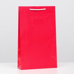 Пакет ламинированный, красный, 24,8 х 9 х 40,5 см
