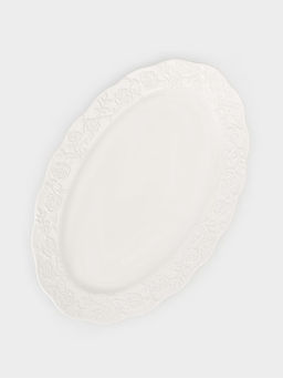 Блюдо сервировочное Garden rose, 30.5×19.5×2 см, керамика, белое