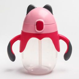 Поильник с трубочкой детский, 250 мл., с ручками, цвета МИКС - Крошка я фото 2