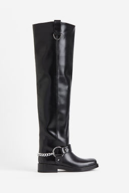 Botas biker over-the-knee