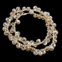 Бусы Чокер Шпинель Вечерние с огранкой цвет Шампанское - Сандаловый дом фото 2