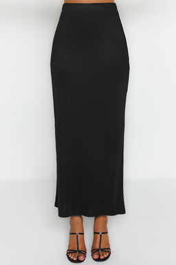 TRENDYOLMILLA Siyah Maxi Yuksek Bel Esnek Orme Etek TWOSS23ET00372  фото 4