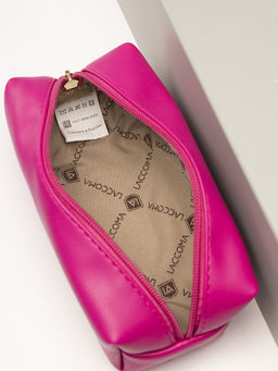 LACCOMA косметичка Гретта-Ф826-фуксия эко кожа хлопок  фото 4