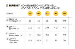 Комбинезон Softshell Колор-блок Полынь с варежками 0+ - Bungly фото 11