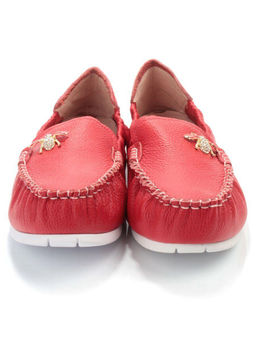 07-D303R RED Мокасины женские (натуральная кожа) - No name фото 7