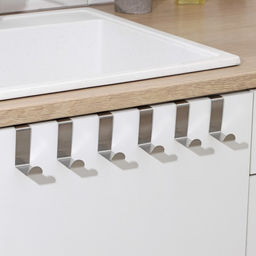 Крючки на дверь металлические Доляна Минимализм, 6 шт, серебристые - Simaland фото 2